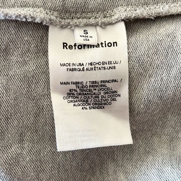 Reformation Gray Oversized Long Sleeves Shirt Dress - Picture 11 of 12